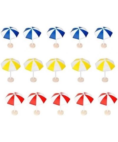 15pcs Miniature Sun Umbrella Beach Sun Umbrella PVC Micro Landscape Bonsai Dollhouse DIY Decor $22.08 Dollhouse Accessories