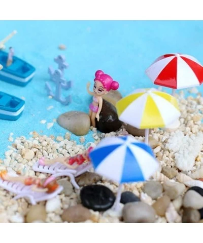 15pcs Miniature Sun Umbrella Beach Sun Umbrella PVC Micro Landscape Bonsai Dollhouse DIY Decor $22.08 Dollhouse Accessories