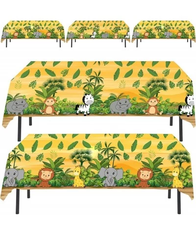 Jungle Animal Tablecloth | 3 Pcs Pack 54” Wide x 102” Long | Jungle Party Plastic Tablecloth | Safari Animals Table Cover | D...