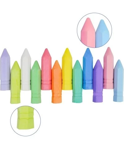 96PCS Washable Sidewalk Chalk Set Cone Shaped Non-Toxic Jumbo Chalk in 12 Colors Cone Shaped Washable Chalk for Kids Outdoor ...