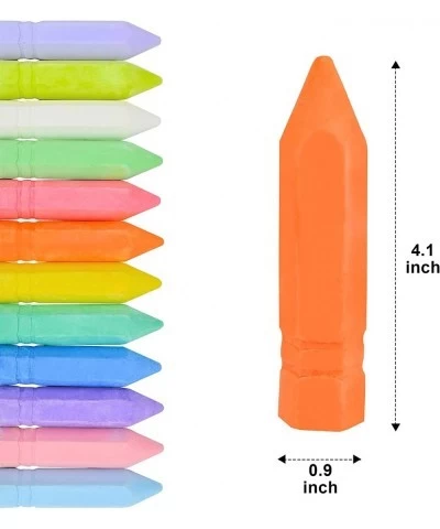 96PCS Washable Sidewalk Chalk Set Cone Shaped Non-Toxic Jumbo Chalk in 12 Colors Cone Shaped Washable Chalk for Kids Outdoor ...