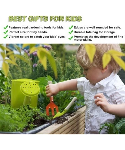 Kids Gardening Tool Set 7pcs Garden Tools for Kids Shovels Watering Can Gloves Outdoor Beach Toys for Boys and Girls $32.75 T...