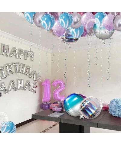 22 pcs Pink and Blue Iridescent Balloon Kit Holographic Party Decorations Wedding Birthday Balloon Arch Baby Shower Christmas...