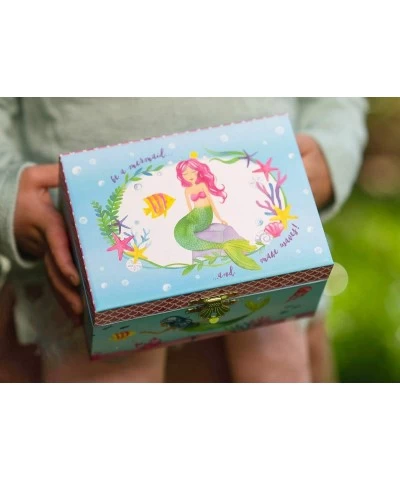 Mermaid Musical Jewelry Box Underwater Design with Narwhal Over the Waves Tune $24.46 Children's Jewelry Boxes