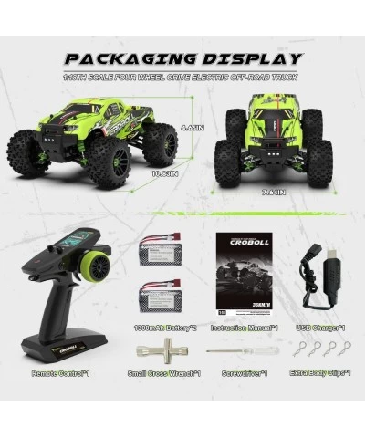 1:18 Remote Control car for Kids Adults 36 KPH High Speed Monster Trucks 4x4 Off-Road Hobby Fast RC Car 2.4GHz 4WD All Terrai...