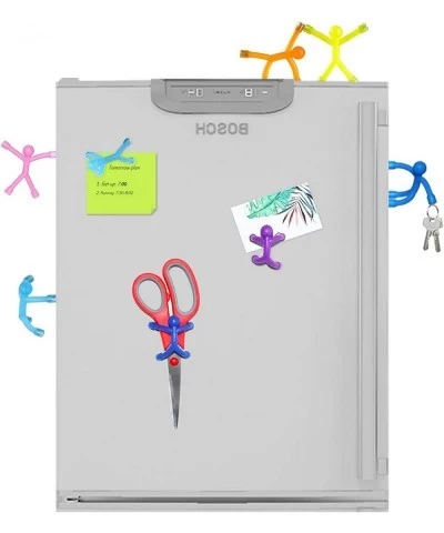 10 Pcs Flexible Fridge Magnets - Humanoid Magnetic Toys Colorful Fidget for Hobbies Crafts Science Cute Novelty Man Refrigera...