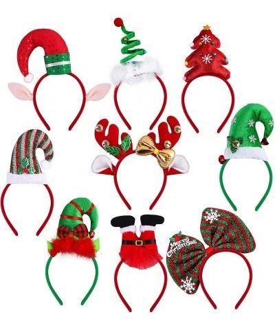 9 Pack Christmas Headbands 9 Assorted Styles Adorable Xmas Headwear for Christmas Costume Accessories Party Favors $29.36 Kid...