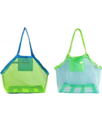 Mesh Beach Bag 2 Pack Large Beach Toy Bag Kids Sand Toys Storage Bag Sea Shell Bag Beach Toys Tote Bag Beach Pool Gear $18.18...