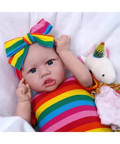 RSG Realistic Reborn Baby Dolls - 18In Life-Like Newborn Baby Dolls Girl Blue Eyes Real Life Baby Dolls with Toy Accessories ...