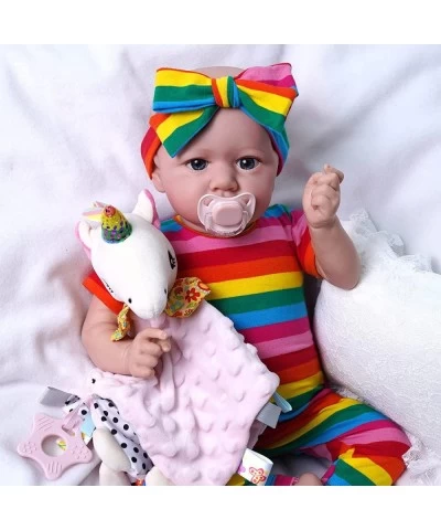 RSG Realistic Reborn Baby Dolls - 18In Life-Like Newborn Baby Dolls Girl Blue Eyes Real Life Baby Dolls with Toy Accessories ...