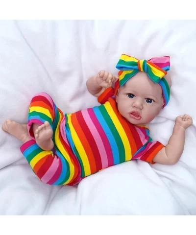 RSG Realistic Reborn Baby Dolls - 18In Life-Like Newborn Baby Dolls Girl Blue Eyes Real Life Baby Dolls with Toy Accessories ...