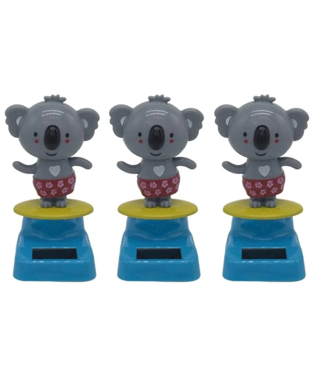 3pcs Car Dashboard Toy Creative Solar Power Shake Head Koala Doll Decor Ornament Layout for Auto Car Decoration $28.60 Dolls