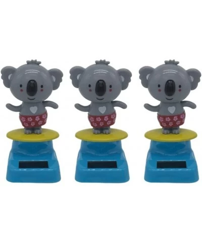 3pcs Car Dashboard Toy Creative Solar Power Shake Head Koala Doll Decor Ornament Layout for Auto Car Decoration $28.60 Dolls