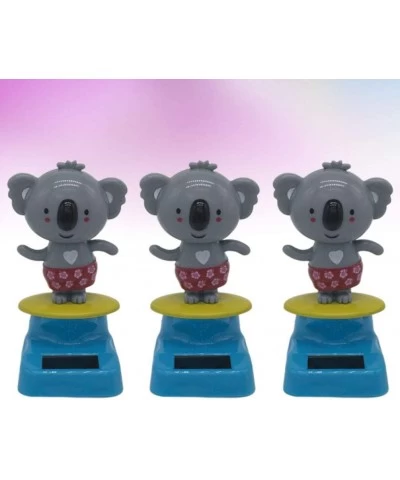 3pcs Car Dashboard Toy Creative Solar Power Shake Head Koala Doll Decor Ornament Layout for Auto Car Decoration $28.60 Dolls