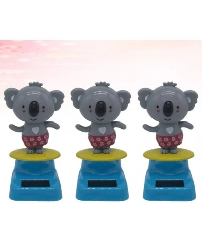 3pcs Car Dashboard Toy Creative Solar Power Shake Head Koala Doll Decor Ornament Layout for Auto Car Decoration $28.60 Dolls