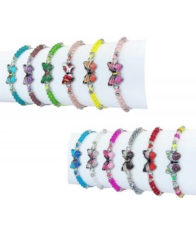 12pc Women Girl Butterfly Woven Friendship Crystal Bead Bracelet Value Set Kids Party Favor Adjustable Bracelet $17.72 Kids' ...