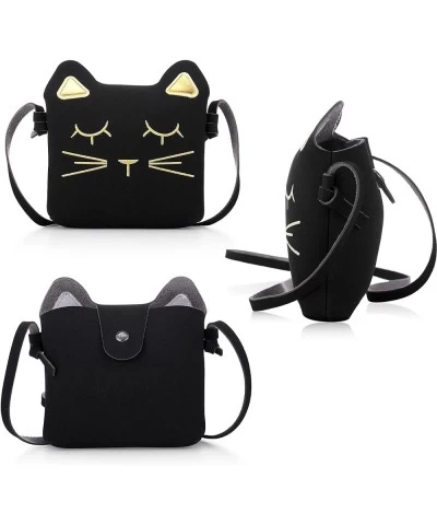 3 Pcs Cat Shoulder Bag Set Cute Hand Bags Handbag with Mini Coin Purse Cat Headband for Christmas Girl Birthday (Black) $24.9...