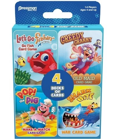 Classic Card Games 4-in-1 Set - Develops Memory and Matching Skills with Bright Colorful Cards $15.44 Educational Flash Cards