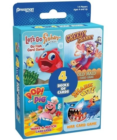 Classic Card Games 4-in-1 Set - Develops Memory and Matching Skills with Bright Colorful Cards $15.44 Educational Flash Cards