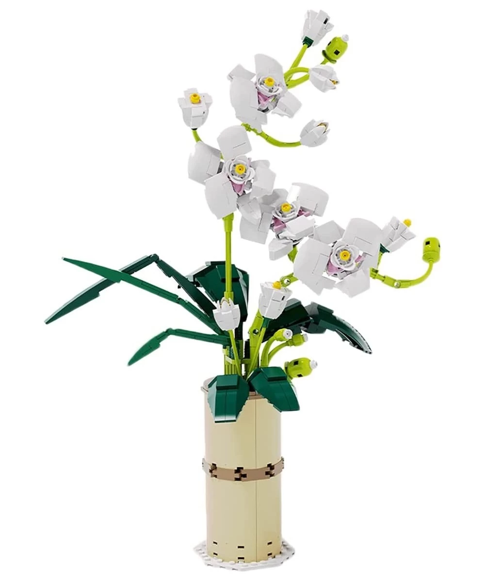 Flower Bouquet Building Kit Phalaenopsis Orchid Bonsai Creative Building DIY Building Blocks Education Toy Botanical Gift Set...