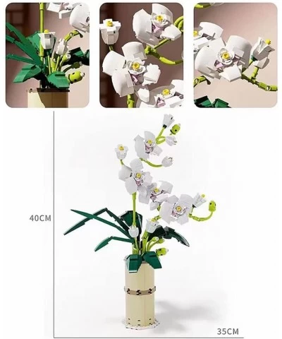 Flower Bouquet Building Kit Phalaenopsis Orchid Bonsai Creative Building DIY Building Blocks Education Toy Botanical Gift Set...