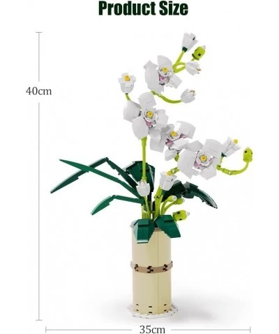 Flower Bouquet Building Kit Phalaenopsis Orchid Bonsai Creative Building DIY Building Blocks Education Toy Botanical Gift Set...