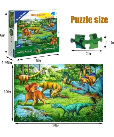 Puzzles for Kids Ages 4-8 Year Old 100 Piece Dinosaur Jigsaw Puzzle for Toddler Learning Preschool Educational Puzzles for Bo...