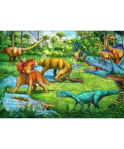 Puzzles for Kids Ages 4-8 Year Old 100 Piece Dinosaur Jigsaw Puzzle for Toddler Learning Preschool Educational Puzzles for Bo...