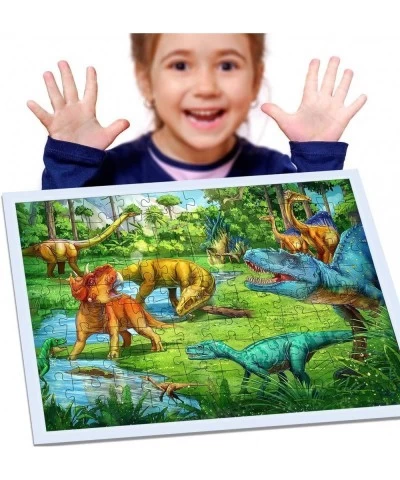 Puzzles for Kids Ages 4-8 Year Old 100 Piece Dinosaur Jigsaw Puzzle for Toddler Learning Preschool Educational Puzzles for Bo...