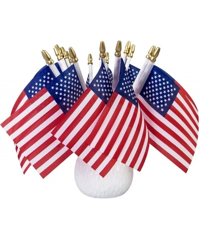 36 Pack Small American Flags on Stick 4th of July US Handheld Flags Mini Patriotic Red White and Blue Party Garden Decoration...