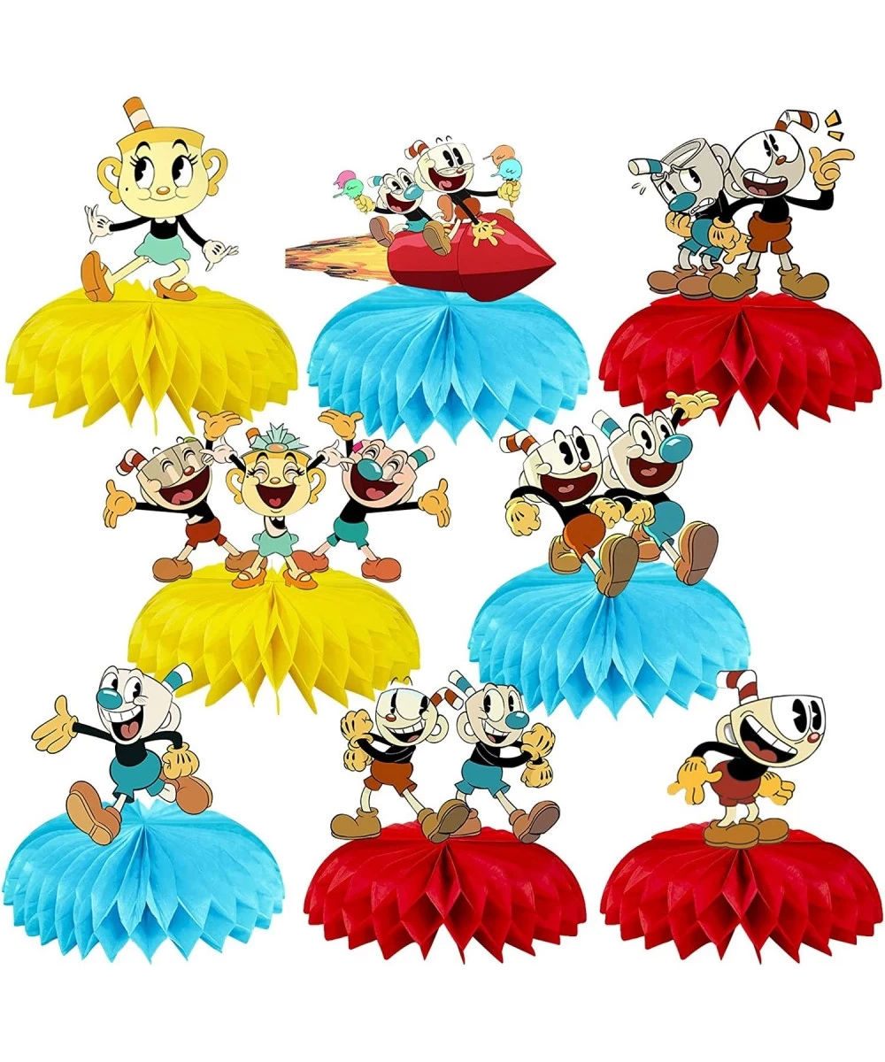 The Cuphead Show Birthday Party Decorations 8Pcs Cuphead Theme Party Centerpieces Table Toppers Cake Toppers The Cuphead Show...