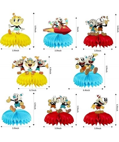 The Cuphead Show Birthday Party Decorations 8Pcs Cuphead Theme Party Centerpieces Table Toppers Cake Toppers The Cuphead Show...