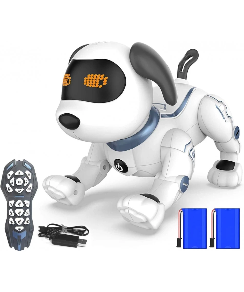 Remote Control Robot Dog Toys for Kids RC Stunt Programmable Robot Puppy Toy Dog Interactive with Commands Sing Dance Bark Wa...