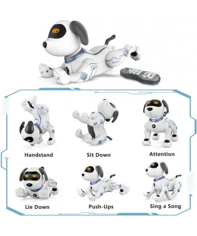 Remote Control Robot Dog Toys for Kids RC Stunt Programmable Robot Puppy Toy Dog Interactive with Commands Sing Dance Bark Wa...