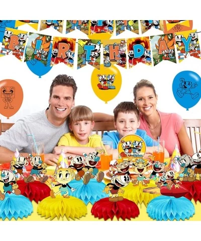 The Cuphead Show Birthday Party Decorations 8Pcs Cuphead Theme Party Centerpieces Table Toppers Cake Toppers The Cuphead Show...