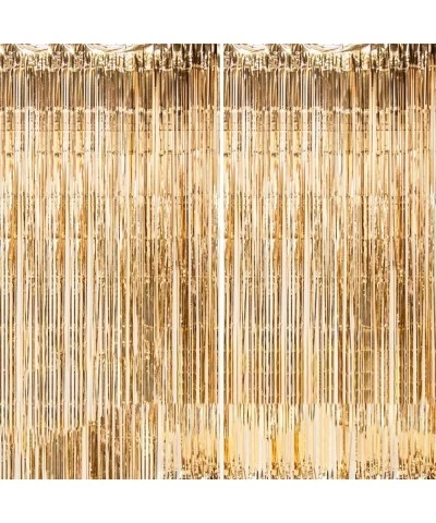 2 Pack Backdrop Curtain 3FT x 8FT Metallic Tinsel Foil Fringe Curtains Photo Booth Background for Baby Shower Party Birthday ...