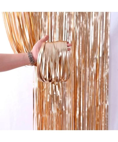 2 Pack Backdrop Curtain 3FT x 8FT Metallic Tinsel Foil Fringe Curtains Photo Booth Background for Baby Shower Party Birthday ...