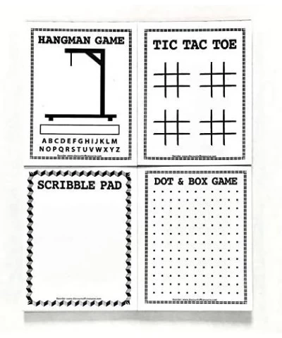 Game Pads - Four Fun Games (800 Sheets) - Tic-Tac-Toe Hangman Dot to Dot Scribble Pad $30.81 Board Games