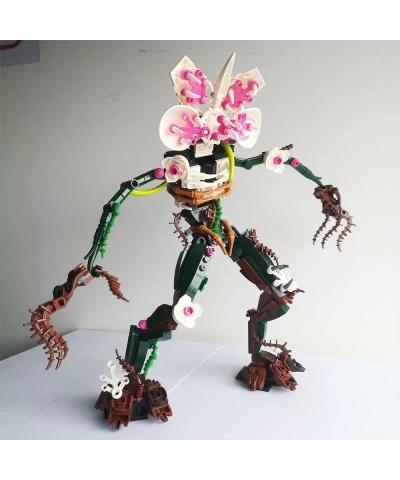 Demogorchid Building Blocks Stranger Open Mouth Monster Building Toy Things Demogorgon Action Figures Orchid Flower Monster B...