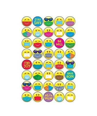 Mask-mojis Large superShapes Stickers 320 pcs. - Encouraging Considerate Healthy Habits $16.25 Kids' Stickers