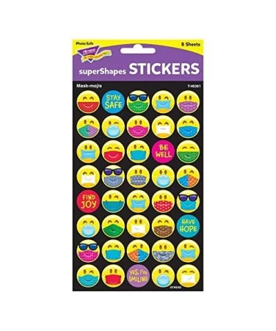 Mask-mojis Large superShapes Stickers 320 pcs. - Encouraging Considerate Healthy Habits $16.25 Kids' Stickers