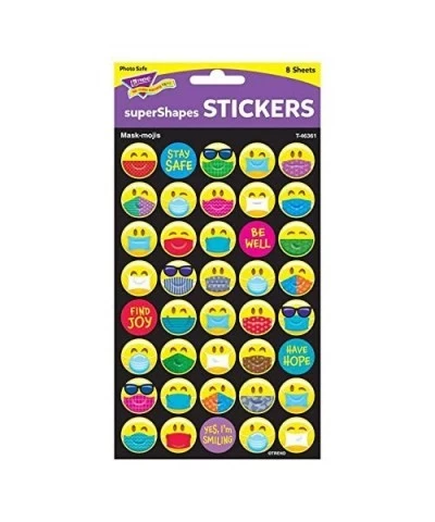 Mask-mojis Large superShapes Stickers 320 pcs. - Encouraging Considerate Healthy Habits $16.25 Kids' Stickers