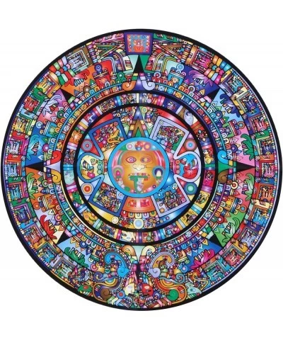 Puzzle-Aztec Totem-1000 Pieces Round Puzzle Color Challenge Jigsaw Puzzles for Adults and Kids(Aztec Totem) $30.33 Jigsaw Puz...