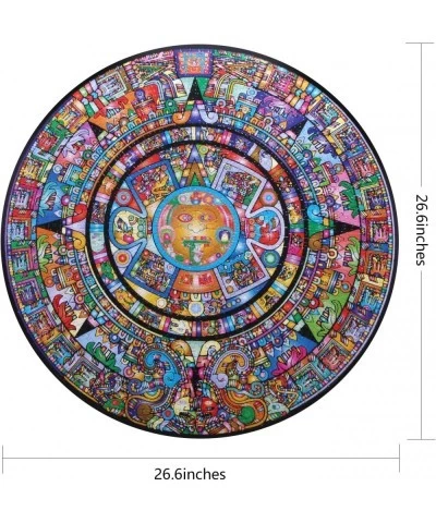 Puzzle-Aztec Totem-1000 Pieces Round Puzzle Color Challenge Jigsaw Puzzles for Adults and Kids(Aztec Totem) $30.33 Jigsaw Puz...