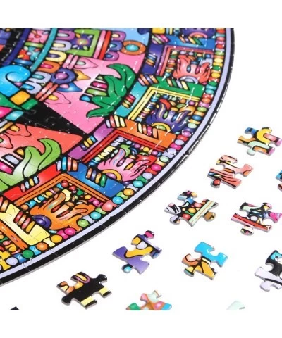 Puzzle-Aztec Totem-1000 Pieces Round Puzzle Color Challenge Jigsaw Puzzles for Adults and Kids(Aztec Totem) $30.33 Jigsaw Puz...