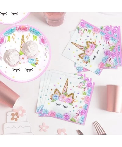 Unicorn Party Supplies Set Unicorn Plates and Napkins Table Cover Unicorn Birthday Party Decorations Serves 16 Guest $17.15 K...