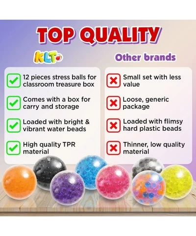 Sensory Stress Balls Set 12 Pack for Adults and Kids - Sensory Toys for Autistic Children Fidget Toys Stress Relief Squishy T...