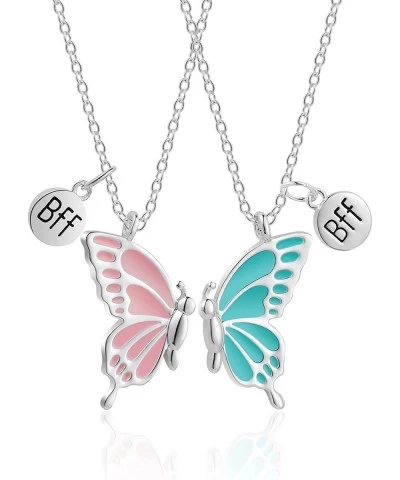 Butterfly Best Friend Necklaces for 2 Matching Butterfly Pendant Necklaces for Women Friendship BFF Necklaces for 2 Teen Girl...