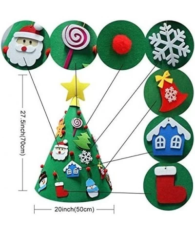 DIY Felt Christmas Snowman Set for Kids Xmas Party Decoration Wall Hanging Ornament Children's Felt Craft Kits Gifts Party Su...