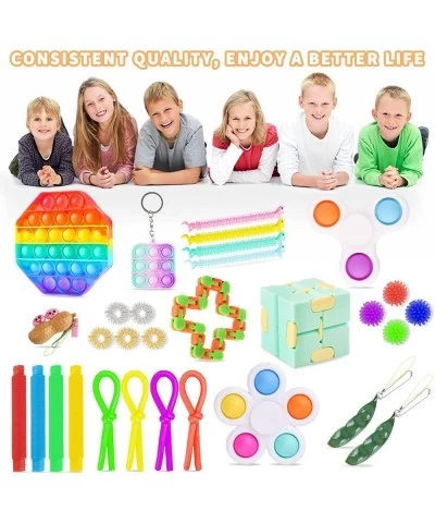 Sensory Fidget Toy Set for Kids Adults 30 Pack Autism Special Needs Stress Reliever Silicone Stress Reliever Toy Gift Educati...